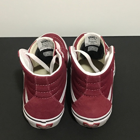 Van’s Sk8-Hi Maroon shoes. - Picture 5 of 6